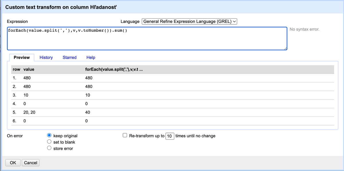 keyword search analysis - Open Refine joining values